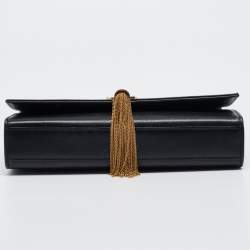 Pre Owned Saint Laurent Black Leather Kate Tassel Shoulder Bag