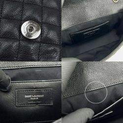 Saint Laurent Paris Black Leather Medium Monogram Triquilt Matelassé Envelope Bag