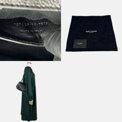 Saint Laurent Paris Black Leather Medium Monogram Triquilt Matelassé Envelope Bag