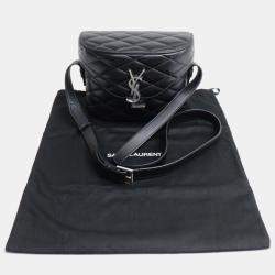 Saint Laurent Paris Black Leather June Box Bag