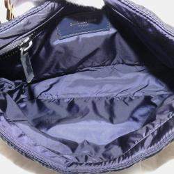 Saint Laurent Paris Navy Blue Nylon Le 5 À 7 Hobo Bag