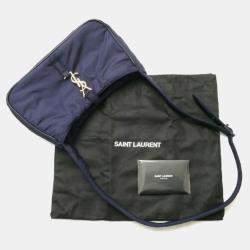 Saint Laurent Paris Navy Blue Nylon Le 5 À 7 Hobo Bag