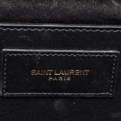 Pre Owned Saint Laurent Black Leather Kate Tassel Clutch