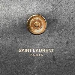 Pre Owned Saint Laurent Black Leather Kate Tassel Clutch