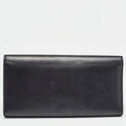 Pre Owned Saint Laurent Black Leather Kate Tassel Clutch