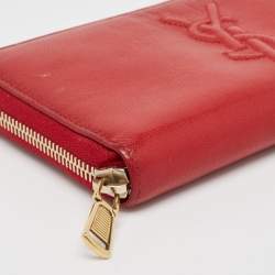 Saint Laurent Red Leather Belle De Jour Wallet