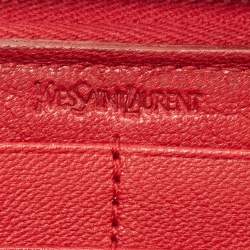 Saint Laurent Red Leather Belle De Jour Wallet