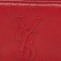 Saint Laurent Red Leather Belle De Jour Wallet