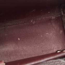 Saint Laurent Burgundy Croc Embossed Leather Nano Classic Sac De Jour Tote