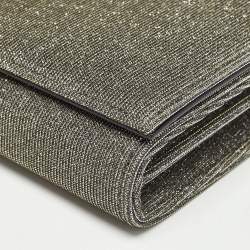 Saint Laurent Grey Lurex Fabric Kate Chain Clutch