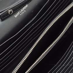 Saint Laurent Grey Lurex Fabric Kate Chain Clutch