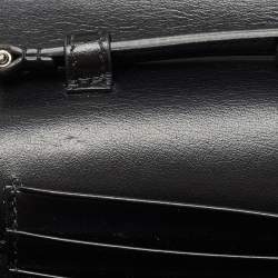 Saint Laurent Grey Lurex Fabric Kate Chain Clutch