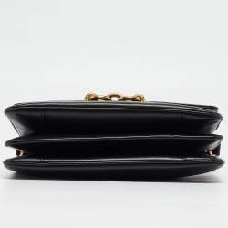 Saint Laurent Black Leather Le Maillon Shoulder Bag