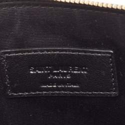 Saint Laurent Black Ayers Watersnake Leather Chain Pouch