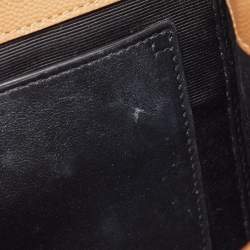 Pre Owned Saint Laurent Beige Mix Matelassé Leather Medium Envelope Chain Bag