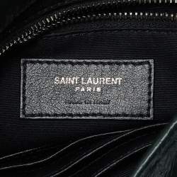 Pre Owned Saint Laurent Green Crinkled Leather Niki Chain Shoulder Bag