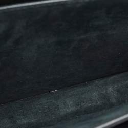 Pre Owned Saint Laurent Dark Green Croc Embossed Leather Medium Sunset Shoulder Bag