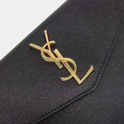 Pre Owned Saint Laurent Paris Black Uptown Clutch Bag
