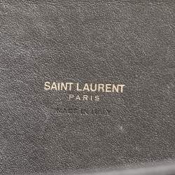 Saint Laurent Grey Croc Embossed Leather Baby Classic Sac De Jour Tote