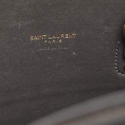 Saint Laurent Grey Croc Embossed Leather Baby Classic Sac De Jour Tote