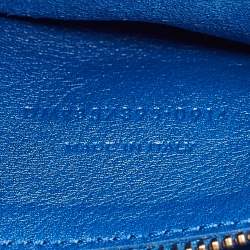 Saint Laurent Blue Leather Small Monogram Cabas Bag
