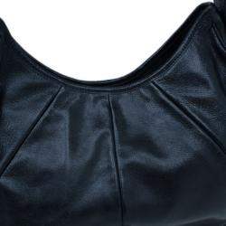 Pre Owned Saint Laurent Paris Black Leather Small Hobo