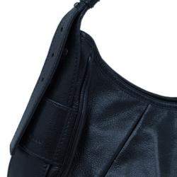 Pre Owned Saint Laurent Paris Black Leather Small Hobo