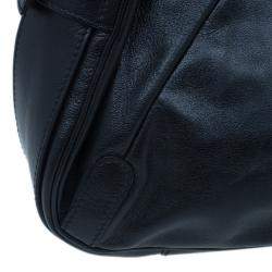 Pre Owned Saint Laurent Paris Black Leather Small Hobo