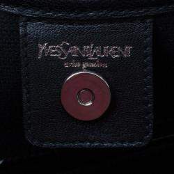 Pre Owned Saint Laurent Paris Black Leather Small Hobo