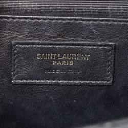 Saint Laurent Black Matelasse Leather Medium Cassandre Flap Bag