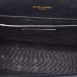 Saint Laurent Black Matelasse Leather Medium Cassandre Flap Bag
