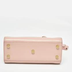 Pre Owned Saint Laurent Old Rose Leather Nano Classic Sac De Jour Tote