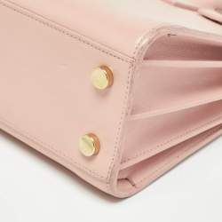 Pre Owned Saint Laurent Old Rose Leather Nano Classic Sac De Jour Tote