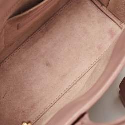 Pre Owned Saint Laurent Old Rose Leather Nano Classic Sac De Jour Tote