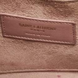 Pre Owned Saint Laurent Old Rose Leather Nano Classic Sac De Jour Tote