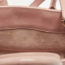 Pre Owned Saint Laurent Old Rose Leather Nano Classic Sac De Jour Tote