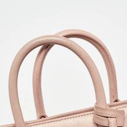 Pre Owned Saint Laurent Old Rose Leather Nano Classic Sac De Jour Tote