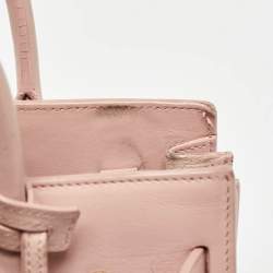 Pre Owned Saint Laurent Old Rose Leather Nano Classic Sac De Jour Tote