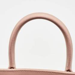 Pre Owned Saint Laurent Old Rose Leather Nano Classic Sac De Jour Tote