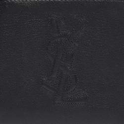 Saint Laurent Black Leather Belle de Jour Zip Compact Wallet