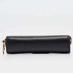 Saint Laurent Black Leather Belle de Jour Zip Compact Wallet