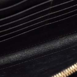 Saint Laurent Black Matelassé Leather Cassandre Wallet on Chain