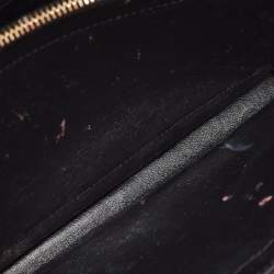 Saint Laurent Black Matelassé Leather Cassandre Wallet on Chain