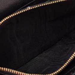 Saint Laurent Black Matelassé Leather Cassandre Wallet on Chain