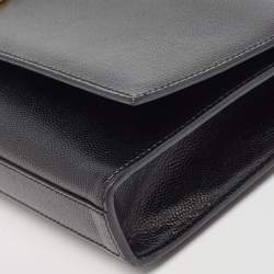 Pre Owned Saint Laurent Black Leather Kate Clutch