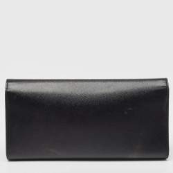 Pre Owned Saint Laurent Black Leather Kate Clutch