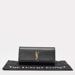 Pre Owned Saint Laurent Black Leather Kate Clutch