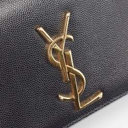 Pre Owned Saint Laurent Black Leather Kate Clutch