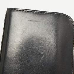 Pre Owned Saint Laurent Black Leather Zip Continental Wallet