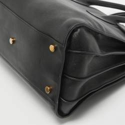 Saint Laurent Black Leather Small Classic Sac De Jour Tote